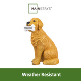 Mainstays Welcome Dog Large Resin Outdoor Garden Statue, Weather-Resistant Golden Retriever