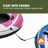 Ozark Trail Rapid Rider Single River Tube 48" with Mesh Seat, Backrest & Cup Holder