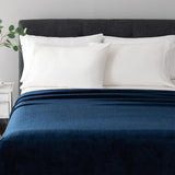 Berkshire Blanket Herringbone Plush VelvetLoft Blanket, All-Season Soft Bed Blanket