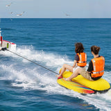 Costway 2-Person Inflatable Banana Boat Towable Tube with EVA Seats & 900D Nylon Cover
