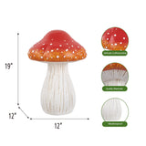 Mainstays 19" H Resin Mushroom Garden Statue, Hand-Painted Outdoor Cottagecore Décor