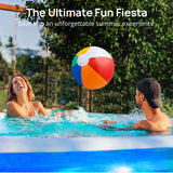 Inflatable Family Swimming Pool, 120" x 72" x 22" Oversized Backyard Pool