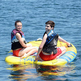 RAVE Sports Getaway 2-Person Pontoon Towable Tube, 510 lb Capacity with Skim-Fast Bottom