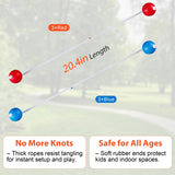 Portable Ladder Ball Game Set with 2 Targets, 6 Bolas, Score Trackers and Carry Bag