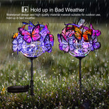 2 Pack Solar Butterfly Lights – 18 Butterfly Waterproof Solar Garden Stake Lights