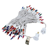100-Count Incandescent Mini Christmas String Lights, 50 ft White Wire Holiday Light Set,