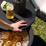 Veradek Capri Cooler Side Table – Outdoor Patio Cooler Table with Swivel Lid