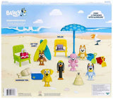 Bluey Beach Figure & Accessory Multipack Set – 6 Poseable 2.5–3" Characters & 15 Accessories