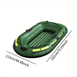 Portable Inflatable Fishing Boat with Oars & Hand Pump, Adult Inflatable Kayak Raft