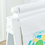 KidKraft Deluxe Wooden Art Easel – Chalkboard, Dry-Erase Board, Paper Roll & 2 Paint Cups