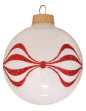 Set of 8 Seamless Glass Christmas Tree Ornaments, 2.63-Inch Solid-Color Xmas Baubles