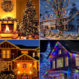 108 ft 200 LED Christmas String Lights, Plug-In Fairy Lights with 8 Lighting Modes