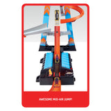 Hot Wheels Sky Crash Tower Motorized Track Set – 20+ Car Storage, Folding Design