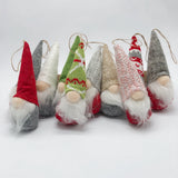 10-Pack Christmas Tree Hanging Gnome Ornaments – Swedish Plush Santa Elf Holiday Decorations
