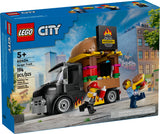LEGO City Burger Truck 60404 Building Set, Food Truck Toy with Minifigures
