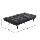 Memory Foam Futon Sofa Bed Couch Sleeper Convertible Foldable Loveseat
