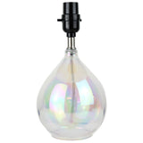 Mainstays 16"H Iridescent Glass Lamp with White Shade