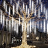 20-Inch Meteor Shower Icicle Christmas Lights, 10 Tubes, 540 LEDs, Connectable Outdoor Holiday Décor