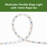 Mainstays 216-Light 18 ft Plug-In Multicolor Outdoor Rope Lights – Weather-Resistant Flexible LED Rope Lighting