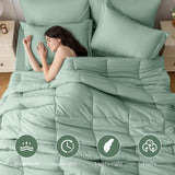 Lightweight Cooling Quilted Comforter, All Season Down Alternative Duvet