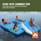 Ozark Trail Summer Slide 5-Person Inflatable Island with Detachable Water Slide, Mesh Seating