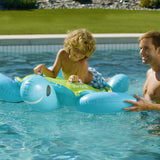 Funsicle Turtle Time Ride-On Inflatable Pool Float, 5.4 ft Giant Sea Turtle Ride-On