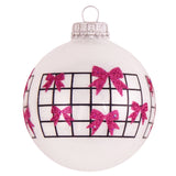 Set of 8 Seamless Glass Christmas Tree Ornaments, 2.63-Inch Solid-Color Xmas Baubles