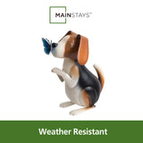 Mainstays Metal Dog with Butterfly Garden Statue, Weather-Resistant Hand-Painted Outdoor Décor