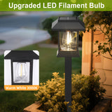 ExcMark 10 Pack Solar Pathway Lights – Warm White LED Landscape Lights