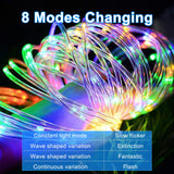 33 ft Solar Rope Lights – Waterproof Multicolor LED Fairy Lights