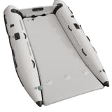 BRIS 11 ft Inflatable Catamaran Boat with Air Deck Floor, Oars, Aluminum Benches & Carry Bag