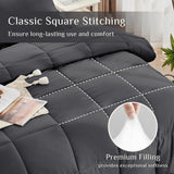 Lightweight Cooling Quilted Comforter, All Season Down Alternative Duvet