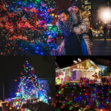 108 ft Outdoor Christmas String Lights, 200 LED Plug-In Lights with 8 Modes