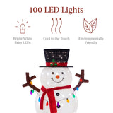 Best Choice Products 3 ft Lighted Pop-Up Snowman, Outdoor Christmas Decoration with 100 LED Lights