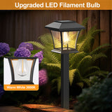ExcMark 12 Pack Solar Pathway Lights – Warm White LED Landscape Lights