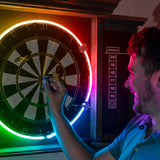 55" Color-Changing LED Dartboard Perimeter Light Strip, Battery-Powered
