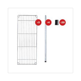 36" W x 14" D x 36" H 3-Shelf Residential Wire Shelving Unit – Silver Steel Storage Rack