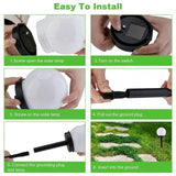 4 Pack Solar Globe Pathway Lights – LED Solar Powered Round Ball Garden Stake Lights