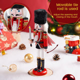 12" Wooden Nutcracker Soldier – Sword, Movable Jaw & Gift Box