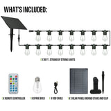 Westinghouse 36 FT Solar LED Color-Changing String Lights with 15 Bulbs and Remote