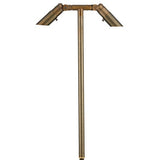 VOLT All-Star Twinnovator Brass Path & Area Light – Dual-Head Landscape Path Light