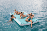 Intex Floating Water Lounge Teal & White Large Pool Float, 122” x 72” x 7”