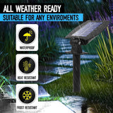 2 Pack Solar Outdoor Spotlights – Waterproof LED Landscape Spot Lights