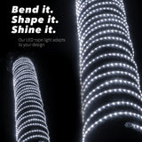 Cool White LED Rope Lights, 2-Wire Flexible PVC Accent Lighting
