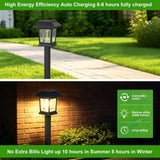 Maspost 12 Pack Solar Pathway Lights – Warm White LED Outdoor Landscape Lights