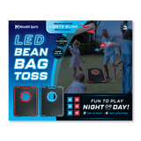 LED Cornhole Board Set with Light-Up Targets and 6 Bean Bags