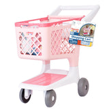 Hopscotch Lane Kids’ Play Shopping Cart – 8 Groceries, Tote Bag & Baby Doll Seat