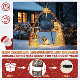 5 ft Lighted Nativity Scene Outdoor Christmas Decoration with 150 Warm White LED Lights