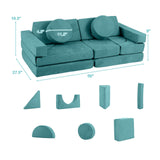 13-Piece INFANS Modular Kids’ Play Couch – Convertible Foam Fort-Building Sectional Sofa