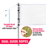 Backyard Hero by MD Sports Pro Volleyball and Badminton Combo Set with 32' Net